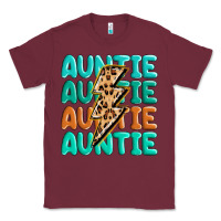 Burgundy auntıe with lightning bolt Classic Tee - MaliasSmallBusiness