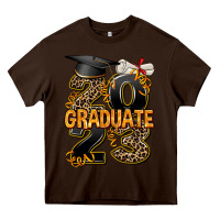 Chocolate Brown 2023 graduate leopard Heavy Core Tee - AdoDesignShop