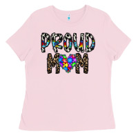 Bubblegum Pink proud mom Ladies Tee - CowhideDigitalArt