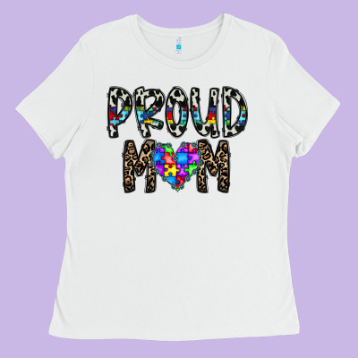 Proud Mom Ladies Tee Designed By Cowhidedigitalart