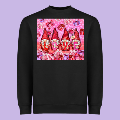 Love Gnomies With Gift Boxes Heavyweight Sweatshirt Designed By Nancycooperartshop