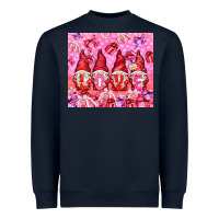 Navy love gnomies with gift boxes Heavyweight Sweatshirt - NancyCooperArtShop