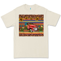 Bone truck sunflower leopard Premium Tee - AdoDesignShop
