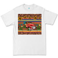 White truck sunflower leopard Premium Tee - AdoDesignShop