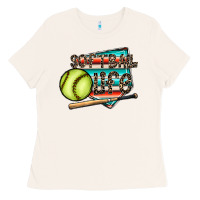 Bone softball life Ladies Tee - CowhideDigitalArt