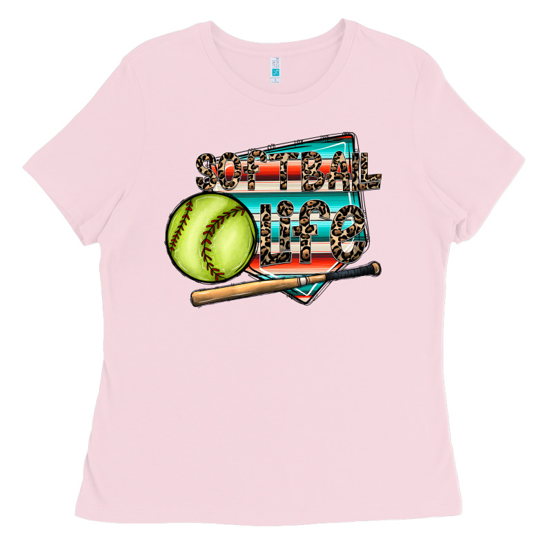 Softball Life Ladies Tee by CowhideDigitalArt | Teevron
