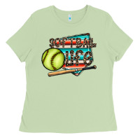Matcha softball life Ladies Tee - CowhideDigitalArt