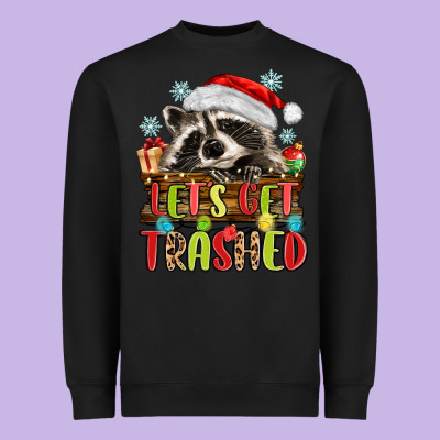 Lets Get Trashed With Raccoon Heavyweight Sweatshirt Designed By Maliassmallbusiness