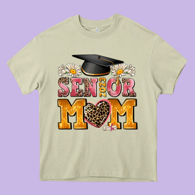 Senior Mom 2023 Heavy Core Tee Designed By Adodesignshop