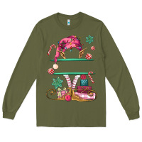 Army Green pink elf costom name and preview Long Sleeve Tee - MaliasSmallBusiness