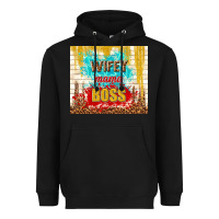 Black wifey mama boss Heavyweight Hoodie - TumblerDesignByShophia