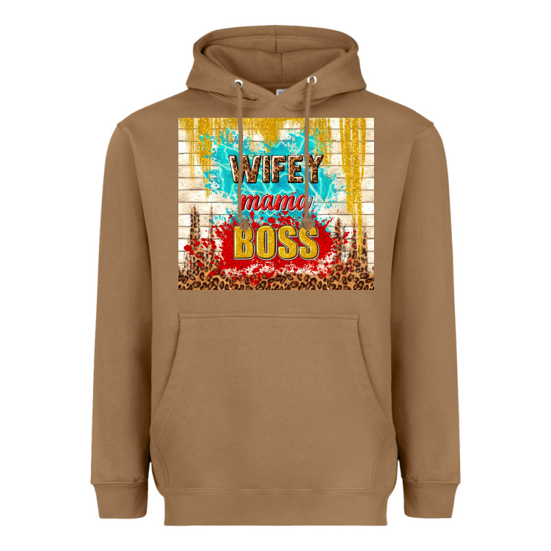 Wifey Mama Boss Heavyweight Hoodie by TumblerDesignByShophia | Teevron