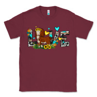 Burgundy love western cow Classic Tee - JahusDesignShop