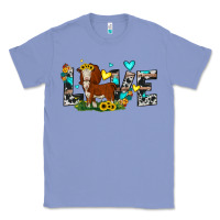 Colony Blue love western cow Classic Tee - JahusDesignShop