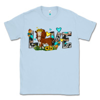 Dusty Blue love western cow Classic Tee - JahusDesignShop