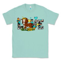 Seafoam love western cow Classic Tee - JahusDesignShop