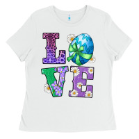 White easter love egg Ladies Tee - RanaPortraitStore