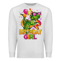 Oatmeal Heather 2rd birthday girl t rex pink Premium Sweatshirt - CowGirlArtShop
