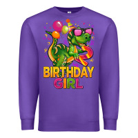 Purple 2rd birthday girl t rex pink Premium Sweatshirt - CowGirlArtShop