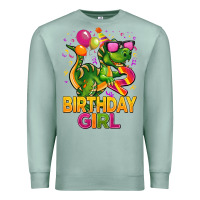 Seafoam 2rd birthday girl t rex pink Premium Sweatshirt - CowGirlArtShop