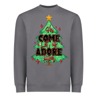 Storm oh come let us adore him christmas tree Heavyweight Sweatshirt - MaliasSmallBusiness