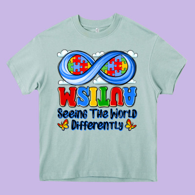 Autism Infinity Seeing The World Differently Heavy Core Tee Designed By Jahusdesignshop