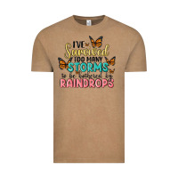 Vintage Coffee i have survived too many storms to be bothered by raindrops malia Vintage Tee - MaliasSmallBusiness