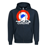 Navy Curling Zipper Hoodie - Bettercallsaul