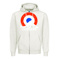 Oatmeal Heather Curling Zipper Hoodie - Bettercallsaul
