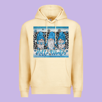 Hello Winter Gnome Premium Hoodie Designed By Jahusdesignshop