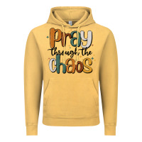 Vintage Mustard pray throthe chaos Vintage Hoodie - MaliasSmallBusiness