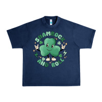 Navy shamrock and roll Urban Heavy Tee - MaliasSmallBusiness
