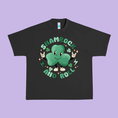 Shamrock And Roll Urban Heavy Tee Designed By Maliassmallbusiness
