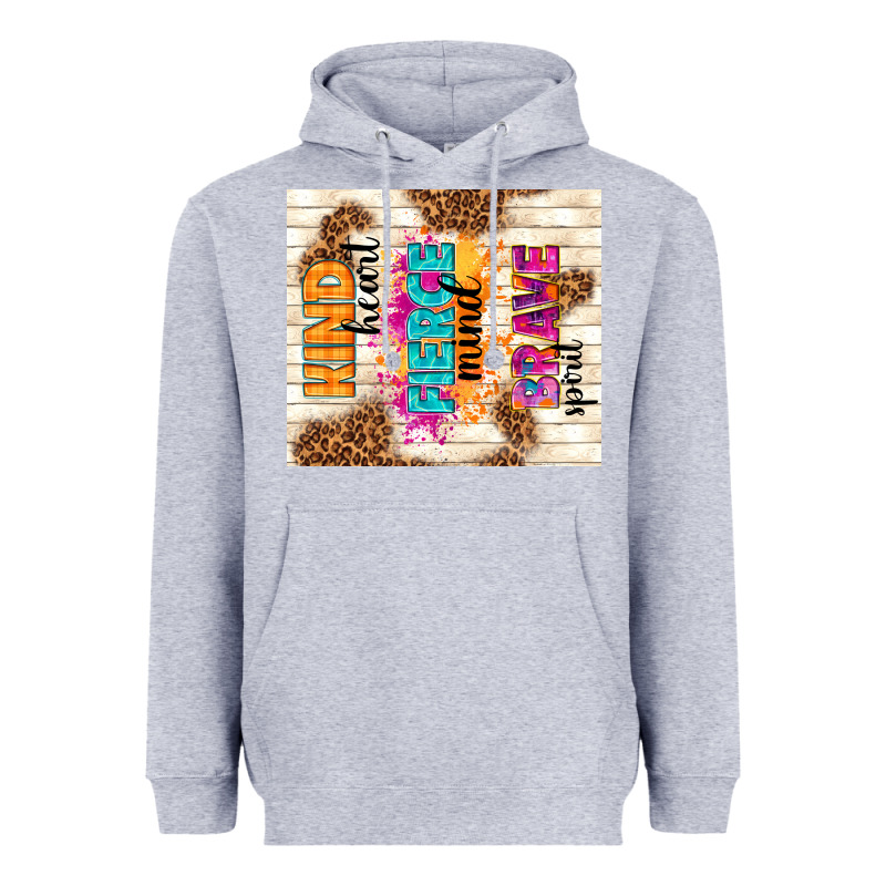 Kind Heart Fierce Mind Brave Spirit Heavyweight Hoodie by TumblerDesignByShophia | Teevron