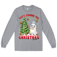 Heather Grey racn around the christmas tree Long Sleeve Tee - MaliasSmallBusiness
