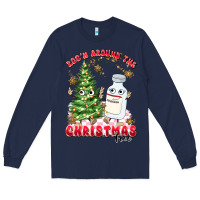 Navy racn around the christmas tree Long Sleeve Tee - MaliasSmallBusiness