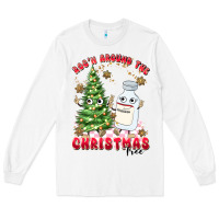 White racn around the christmas tree Long Sleeve Tee - MaliasSmallBusiness