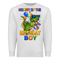 Oatmeal Heather mommy of the 5 th birthday boy t rex Premium Sweatshirt - CowGirlArtShop