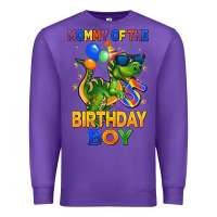 Purple mommy of the 5 th birthday boy t rex Premium Sweatshirt - CowGirlArtShop