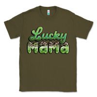 Army Green lucky mama Classic Tee - MaliasSmallBusiness