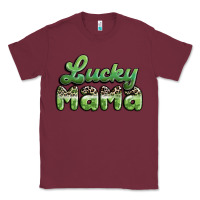 Burgundy lucky mama Classic Tee - MaliasSmallBusiness