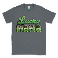 Charcoal Heather lucky mama Classic Tee - MaliasSmallBusiness