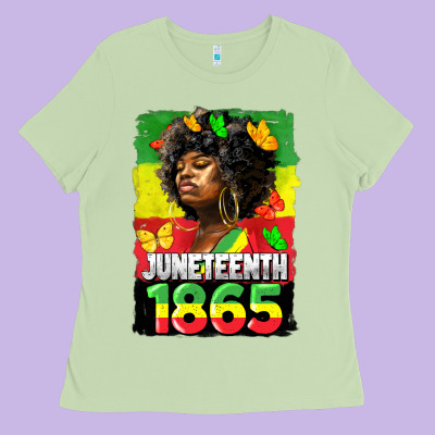 Juneteenth 1865 Black Freedom Ladies Tee Designed By Hra Design Shop