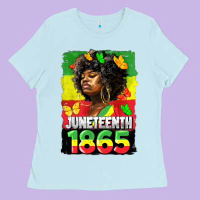 Juneteenth 1865 Black Freedom Ladies Tee Designed By Hra Design Shop