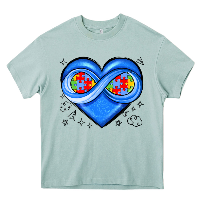 Infinity Heart Autism Awareness Heavy Core Tee by JahusDesignShop | Teevron