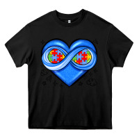 Black infinity heart autism awareness Heavy Core Tee - JahusDesignShop