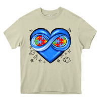 Mossy infinity heart autism awareness Heavy Core Tee - JahusDesignShop