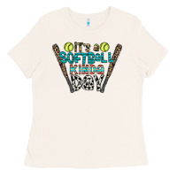 Bone softball Ladies Tee - CowhideDigitalArt