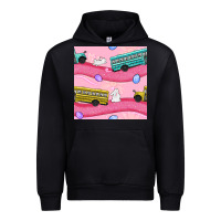 Black Easter School Bus Seamless Pattern Urban Hoodie - BundleAndBundleShop