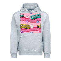 Heather Grey Easter School Bus Seamless Pattern Urban Hoodie - BundleAndBundleShop